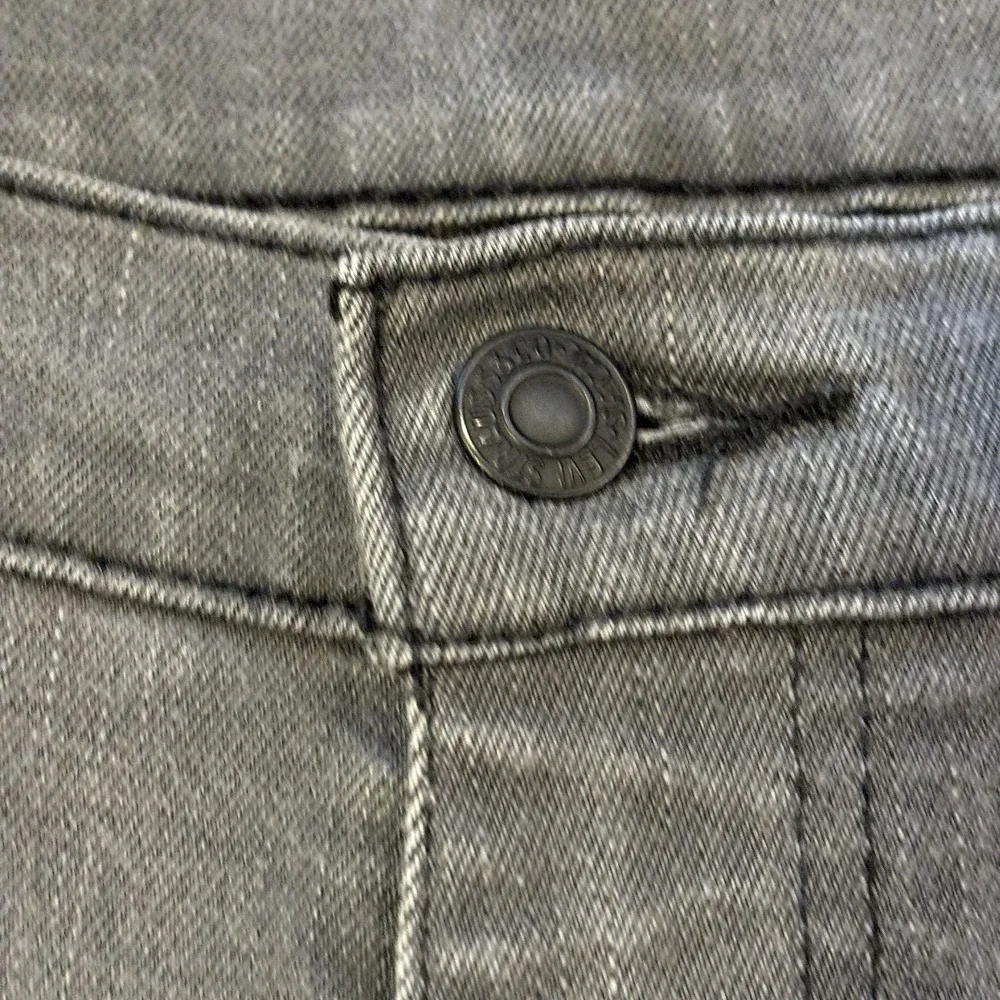 Levi's 511 Mens Jeans 34x32 Faded Light Grey Black Stitching Excellent Condition